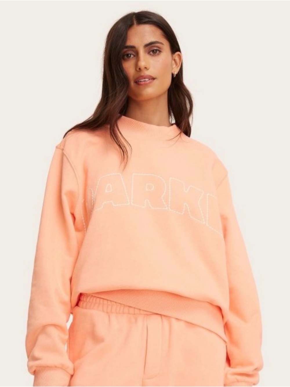 PARKE x Target Collab Peach Pullover Mockneck Sweatshirt L/XL - Picture 2 of 3